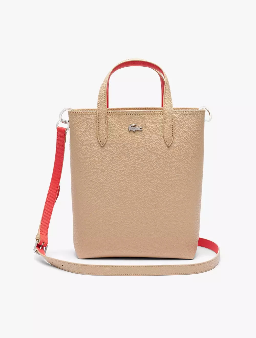 Jual Lacoste Anna Vertical Reversible Tote Beige Original 2025