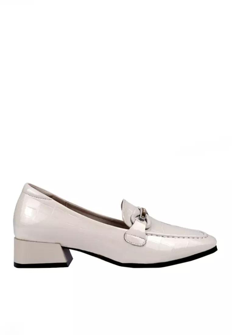 White patent leather loafers outlet