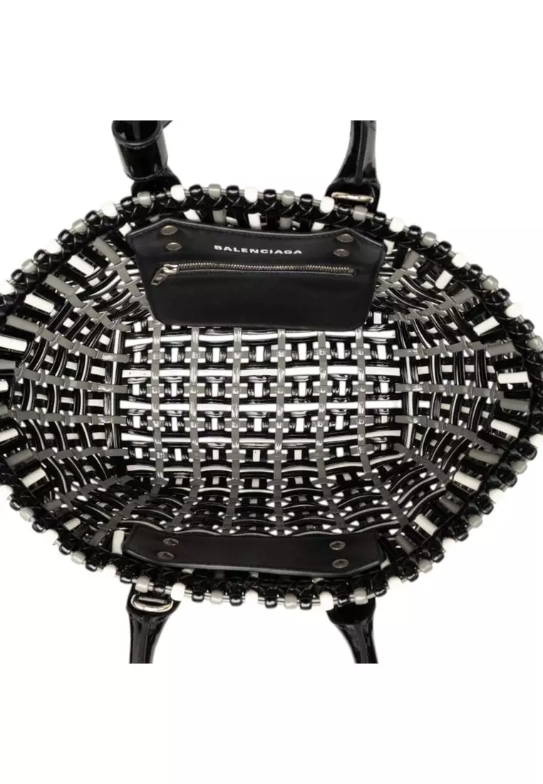 Pre-Loved Balenciaga Faux Leather Bistro Basket Bag Xs
