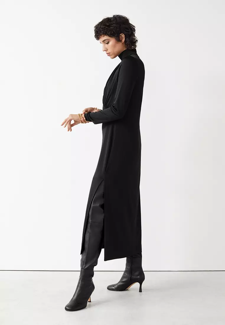 Gathered jersey dress shop
