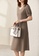 OUNIXUE brown Vintage Solid Slim Fit Dress 4D014AAD910D2EGS_5