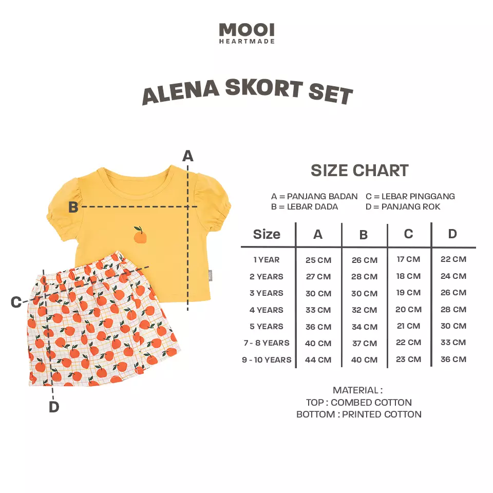 Mooi Setelan Anak Perempuan Alena Skort Set - Pistachio