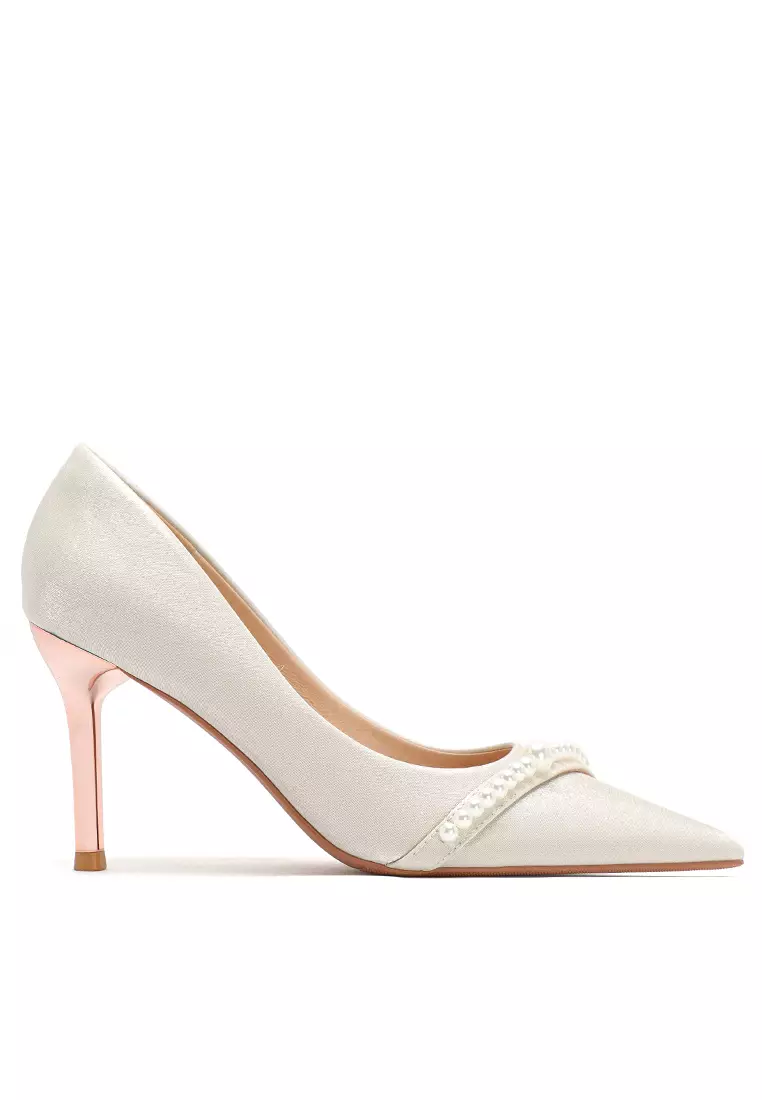 Discount on Twenty Eight Shoes  shoes - SKU: 8CM Pearl Chain Suede Pumps BY2181-28