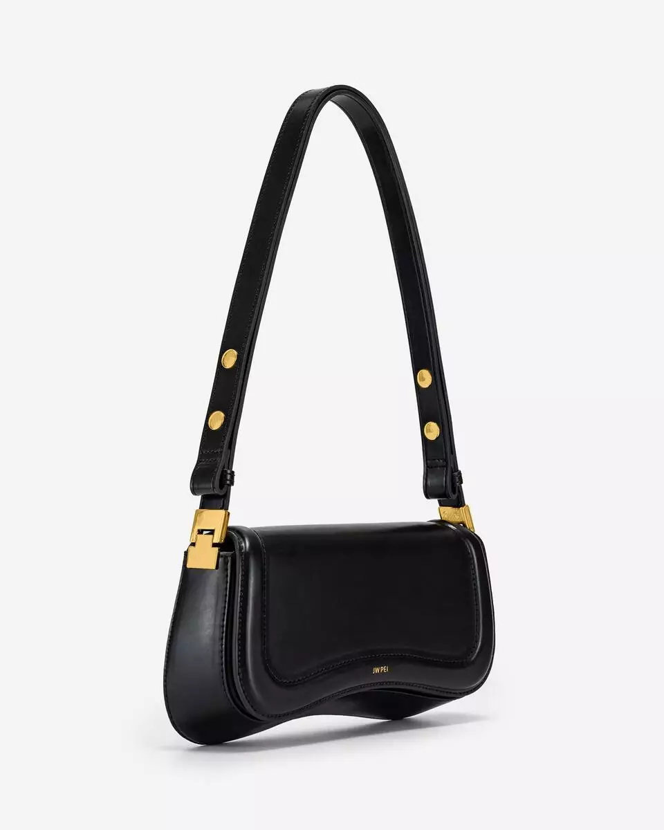 JW Pei Joy Shoulder Bag Vegan Leather Black Tas Wanita - 1C56-1