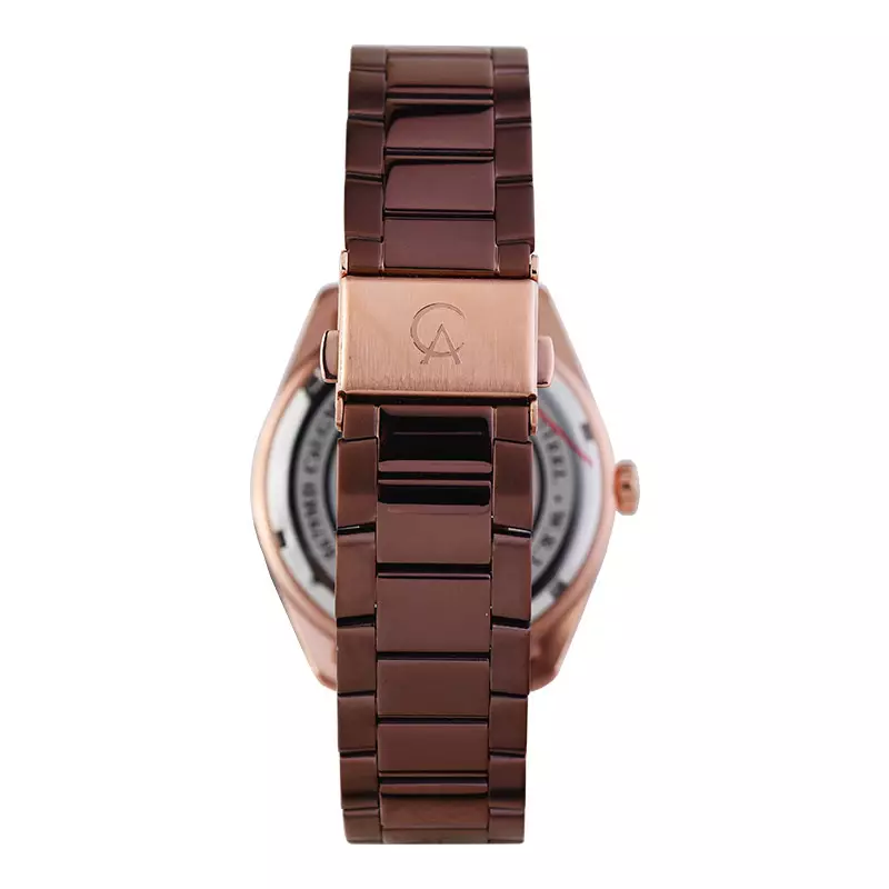 Jam Tangan Pria Alexandre Christie Classic Steel AC 8679 MD BROBO Men Brown Dial Brown Stainless Steel Strap