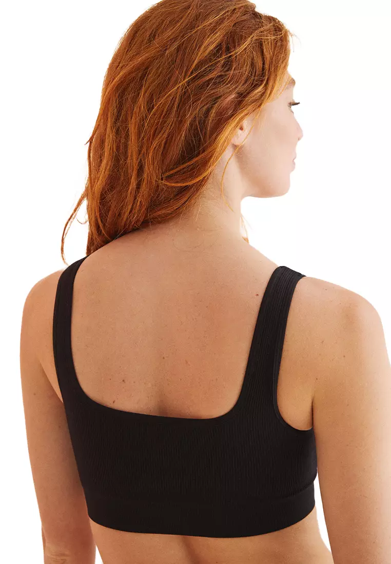 Buy Women'Secret Black seamless bra top 2024 Online