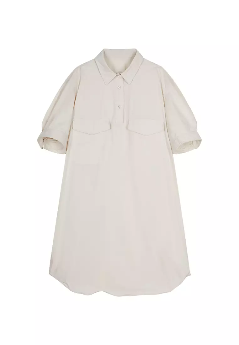 Cotton short-sleeved dress