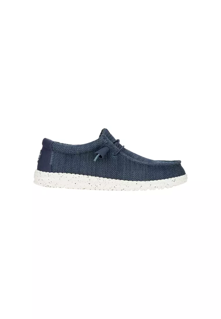 Discount on HeyDude  shoes - SKU: HeyDude Men's Wally Stretch Mesh in Navy