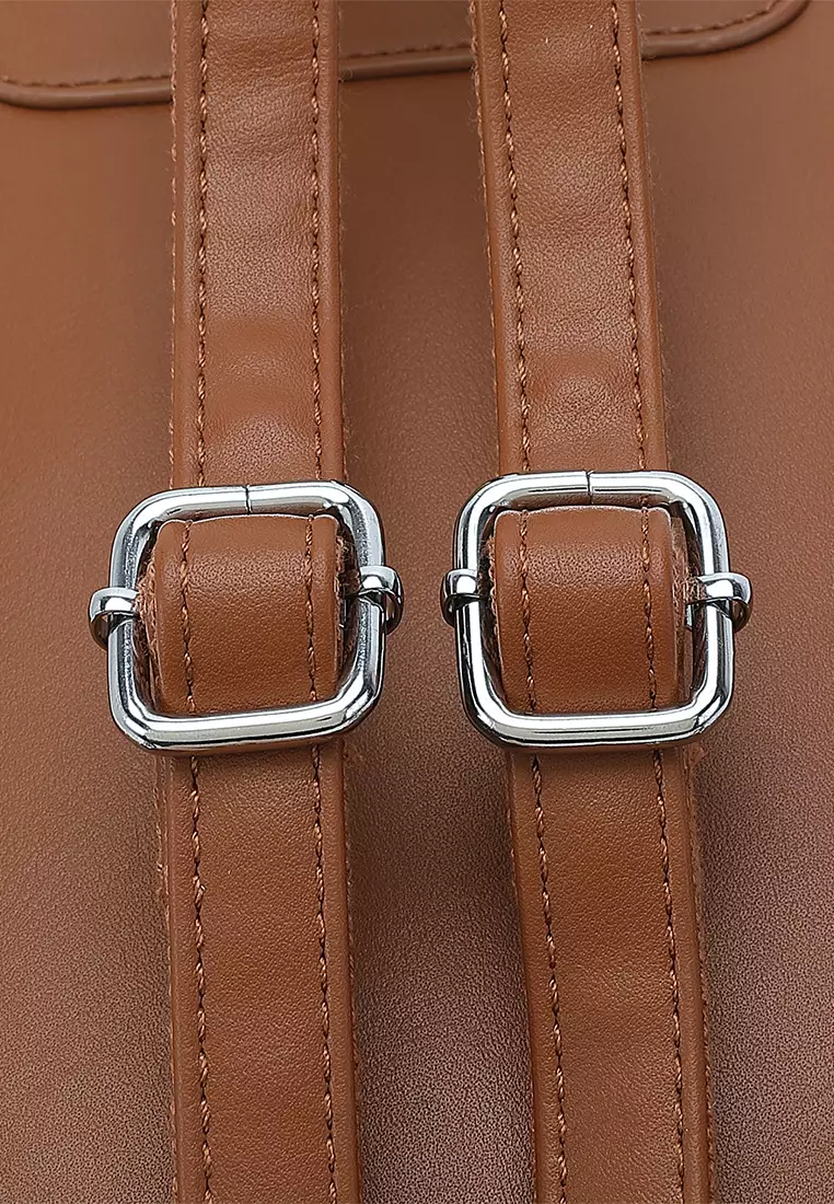 Women's Logo Backpack (Tas Ransel Wanita & Tas Punggung Wanita) - Cokelat