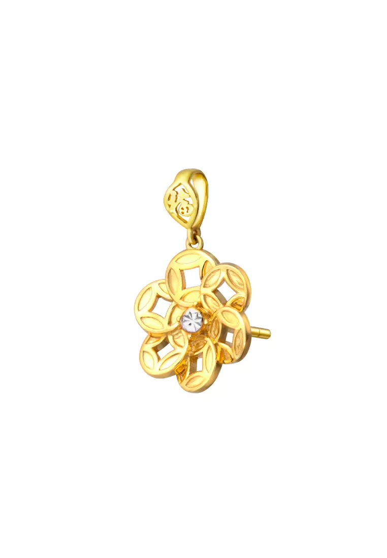 TOMEI【昌运环绕】Good Luck Pendant, Yellow Gold 916