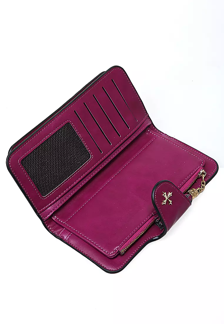 Dompet Wanita Model Panjang Long Wallet Many Slot Material PU Leather ORIGINAL