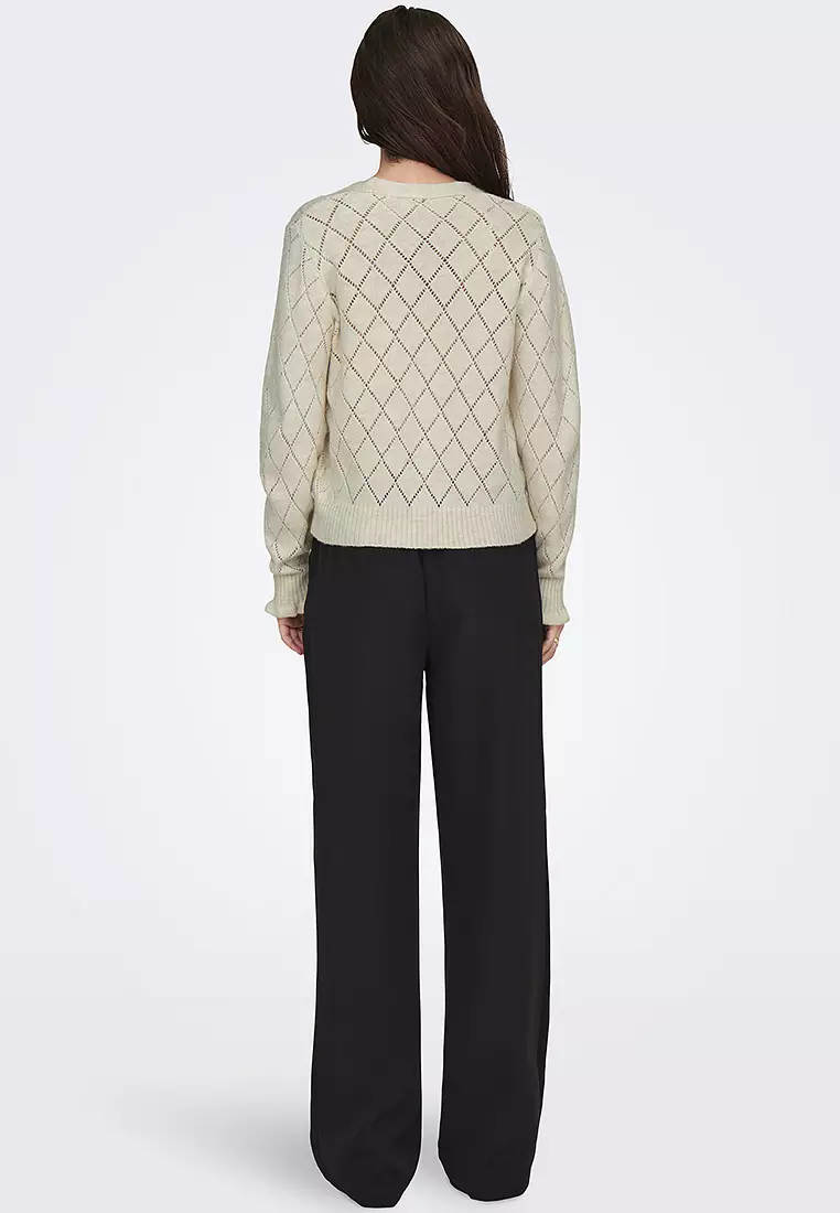 Letty L/S V-Neck Structured Cardigan
