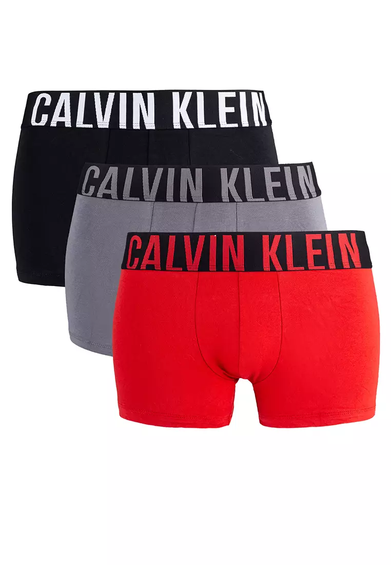 Calvin Klein Intense Power Micro 3-pack Low Rise Trunk in Red for Men