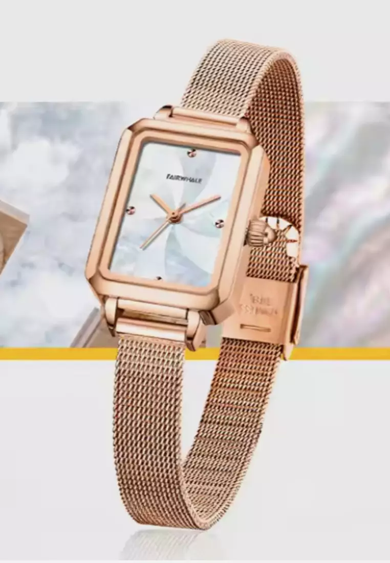 女士石英手錶，29 毫米，金屬錶鍊