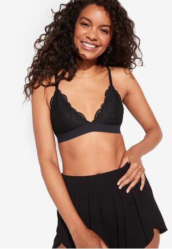 Old Navy black Olx Triangle Lace Bralette 45429US855CF8EGS_1