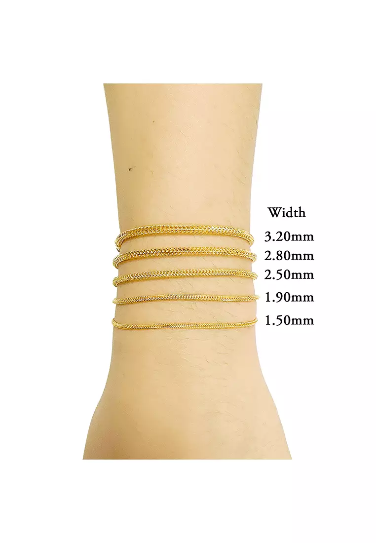 916/22K Gold Mesh Chain Bracelet T033 (3.20MM)