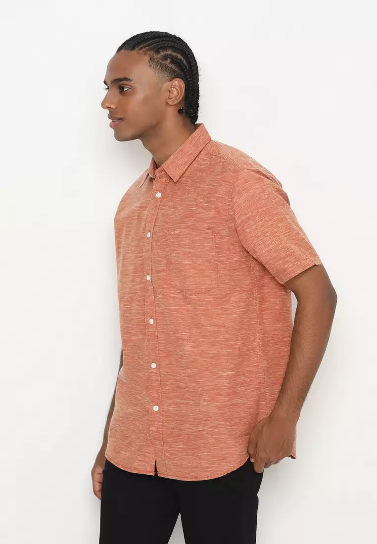 RBJ Kemeja Polos Cotton Slub Bata Regular Fit Pria