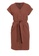 ZALORA BASICS brown Drop Shoulder Button Down Dress With Tie AD7D4AA14B084FGS_5