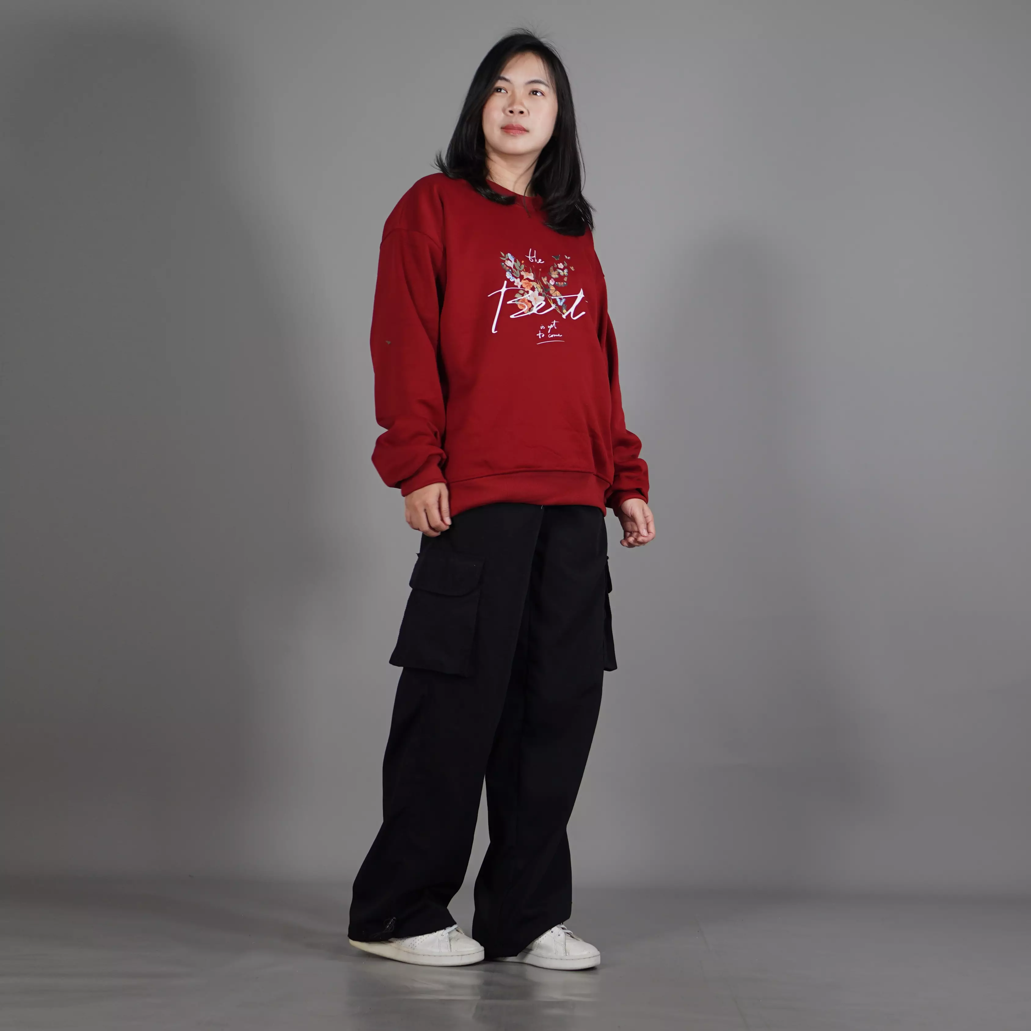  BEST Sweater Marun Sweater Unisex Sweater Sablon Sweater Oversize - Marun