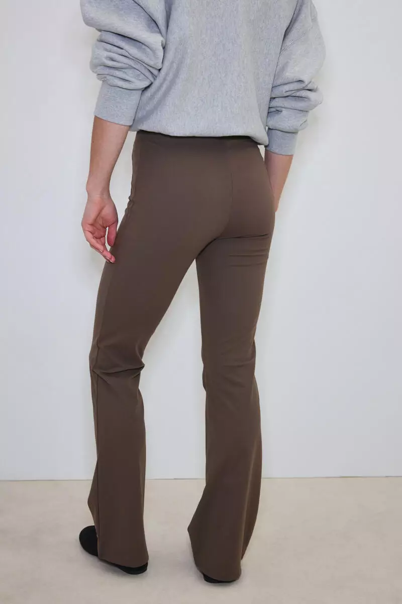 Four-way Stretch Flared Trousers