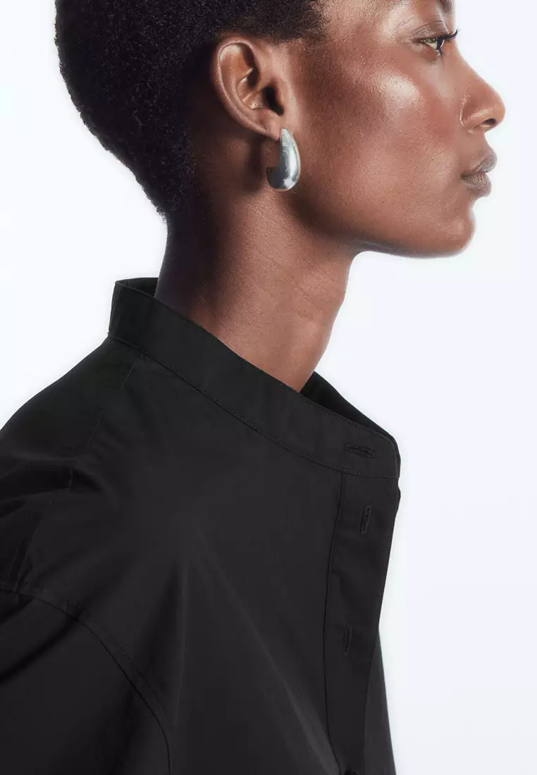 Relaxed-Fit Gathered Shirt Dress