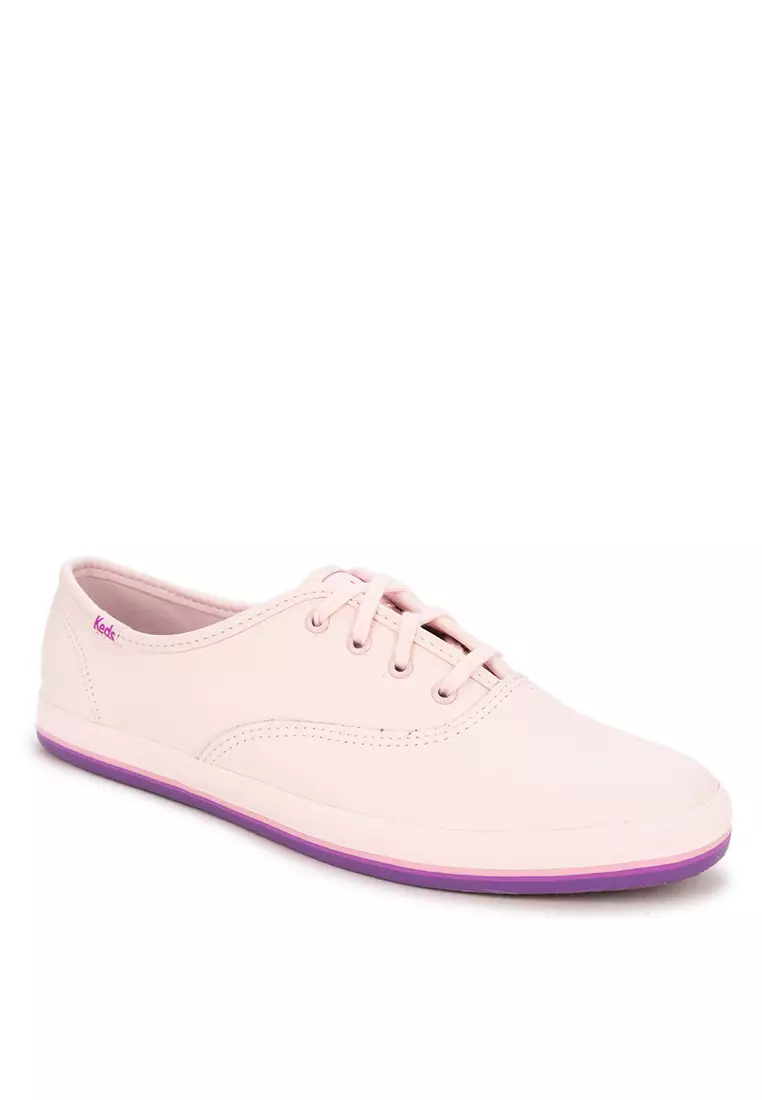 Pink leather keds 2025