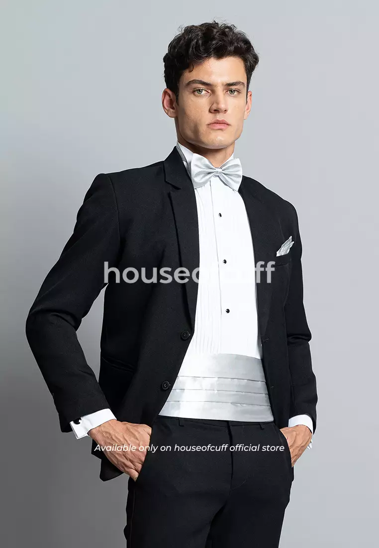 Suspender Gesper Belt Wedding Best Man Cummerbund Silver