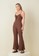 Earth Circus brown Jeanne Jersey Rib Jumpsuit Chocolate E30A8AA6652378GS_2