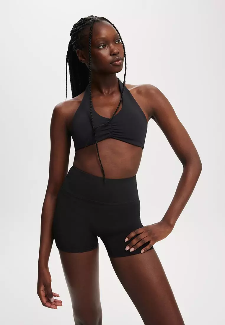 Ultra Soft Scrunch Halter Crop Bra