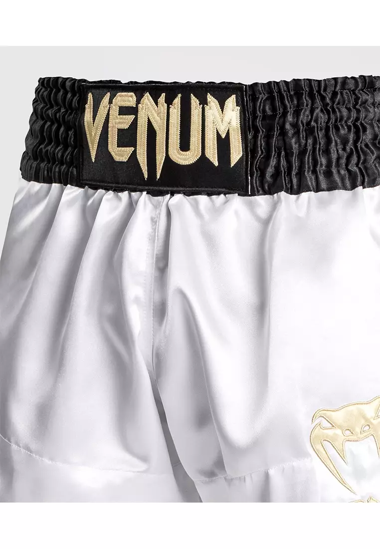 Venum Classic Muay Thai Short - White/Gold/Black