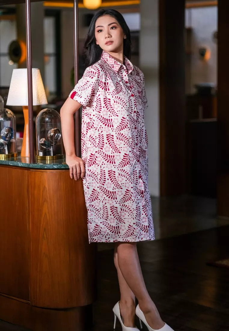 Kasmira Shirtdress Red