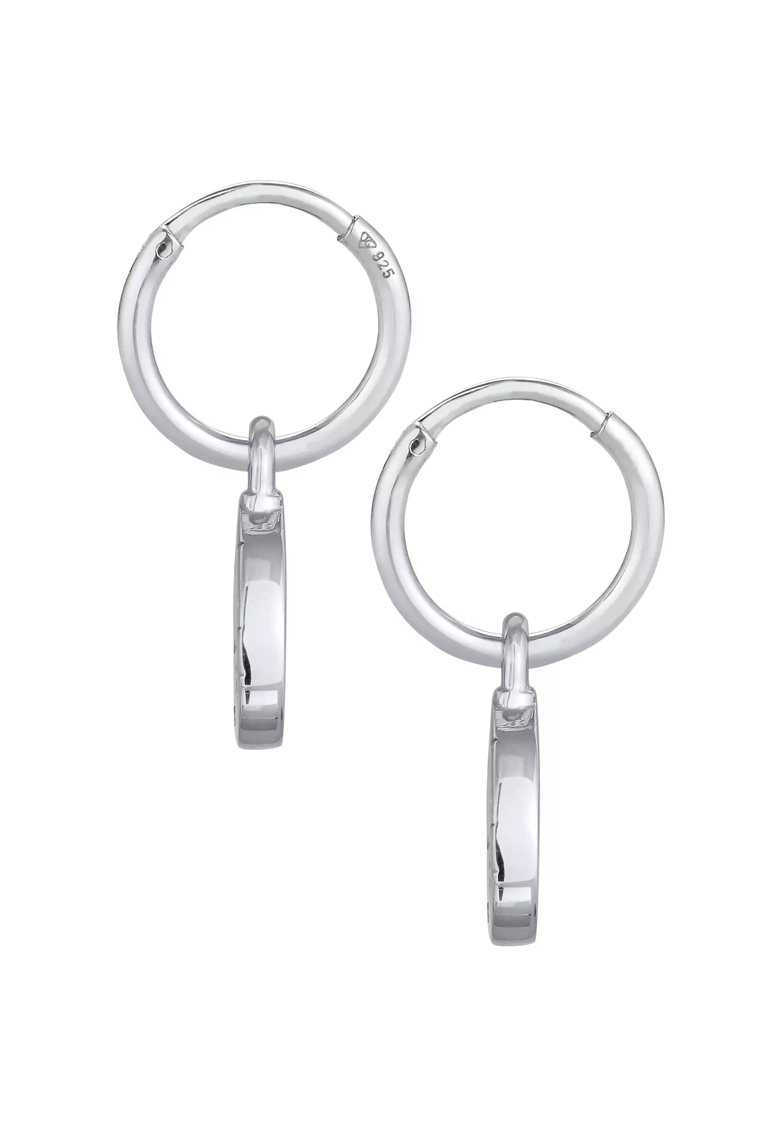 Earrings Platelet Sun Moon Creoles