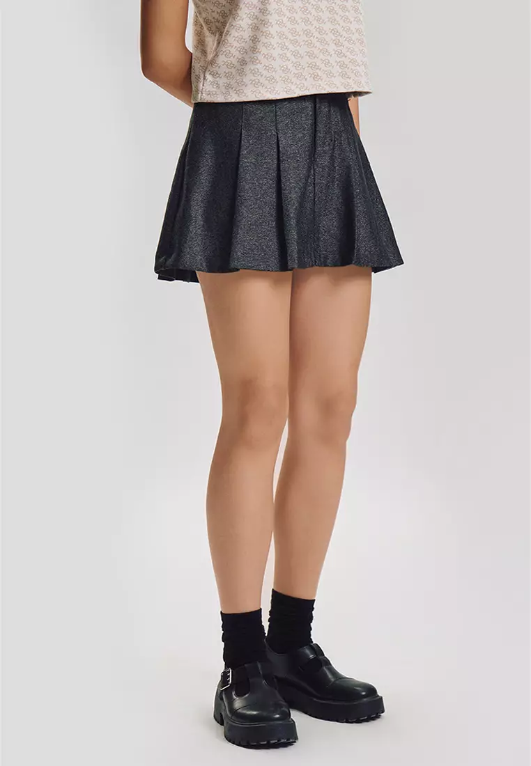 Pleated Herringbone Skort​