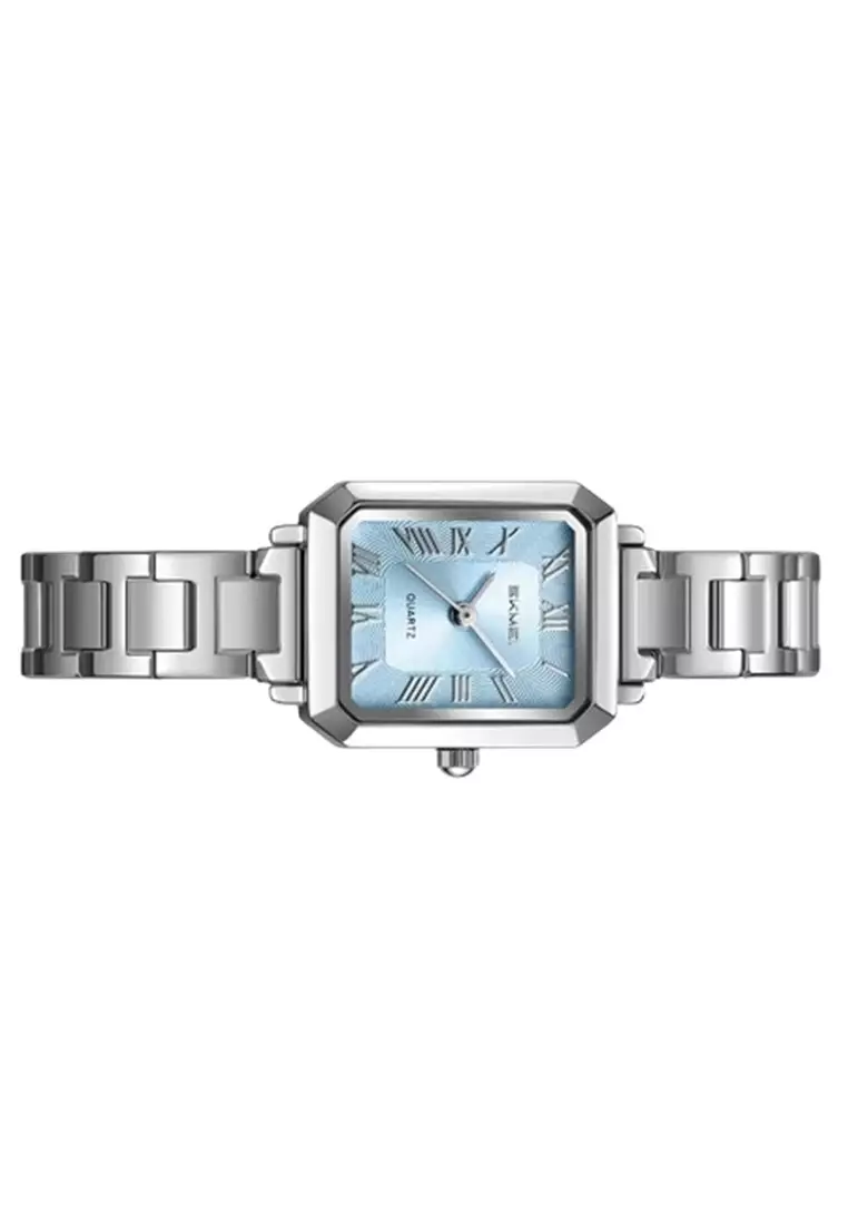 Jam Tangan Wanita Analog 2582 Tali Stainless ORIGINAL - Silver Blue