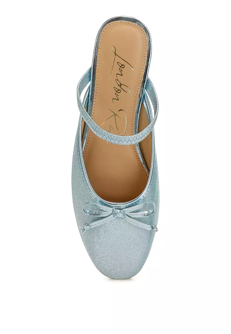 Sepatu Balet Glitter Warna Biru Muda