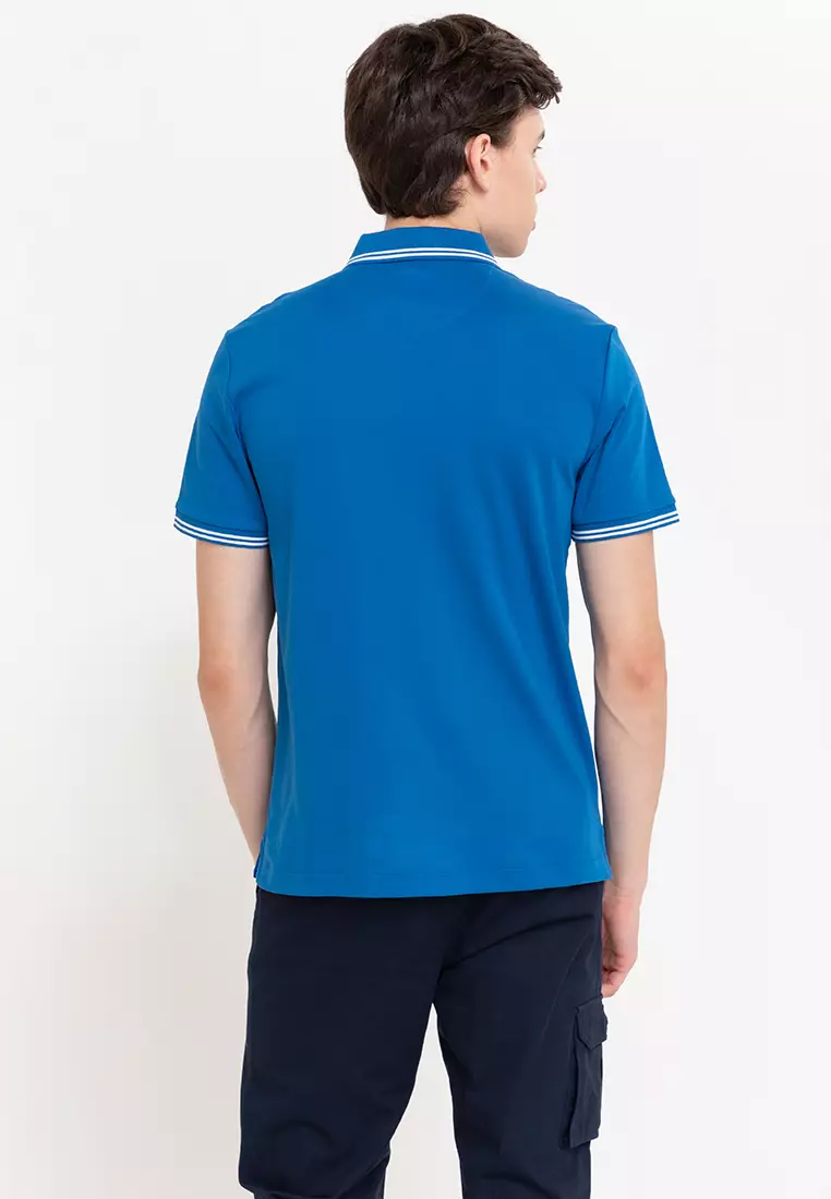 Organic Interlock Tipped Tv Pete Logo Short Sleeve Polo Shirt