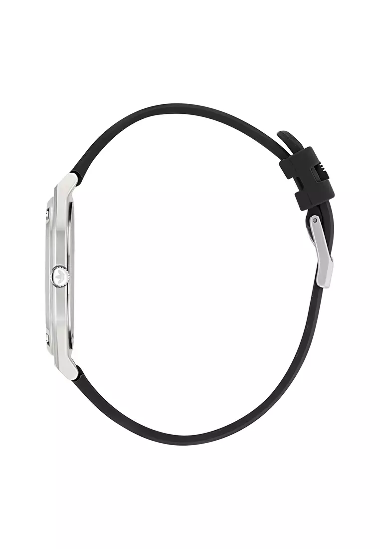 Adidas Gents Watch City Tech Thin - Stainless Steel Case - Black Silicone Strap - AOFH24002