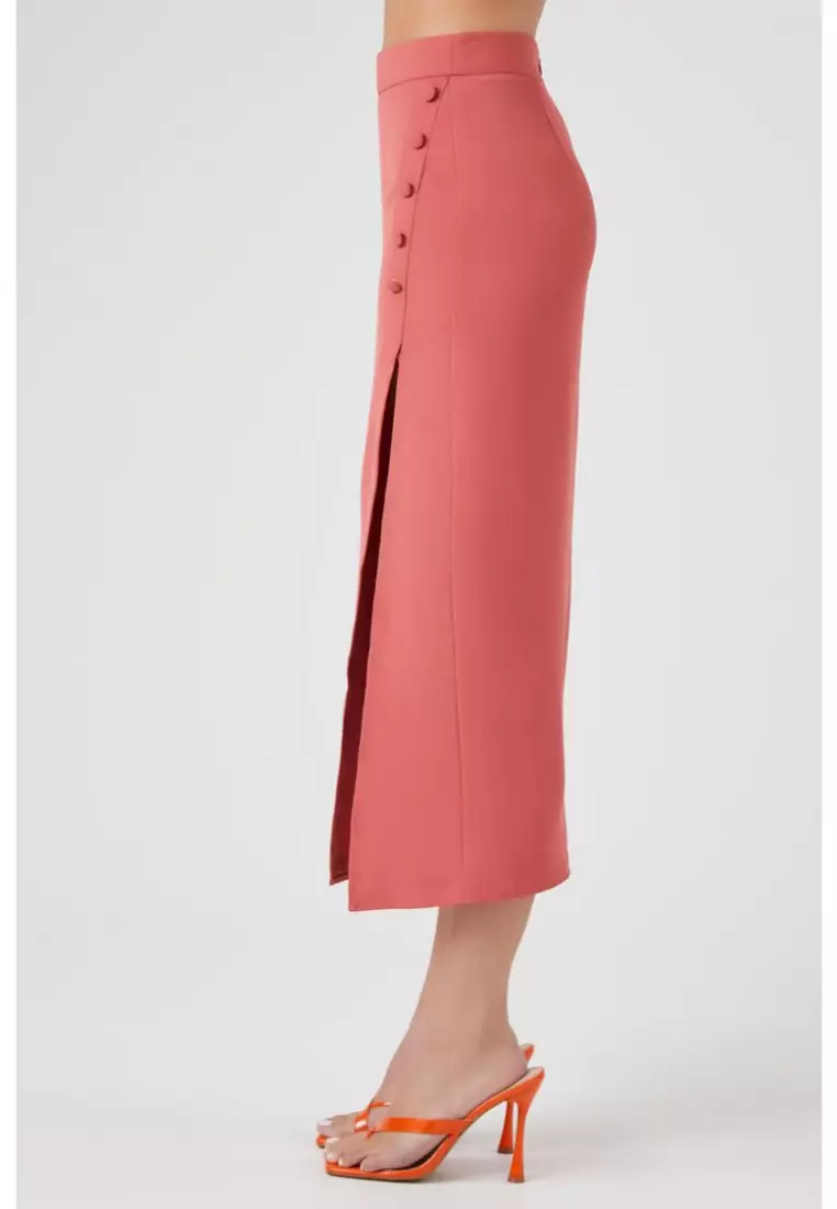 Forever 21 top pink midi skirt