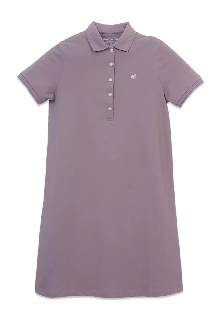 Women's Frog Sweatmark-Free Cotton Lycra Pique Comfort Fit Polo Dress
