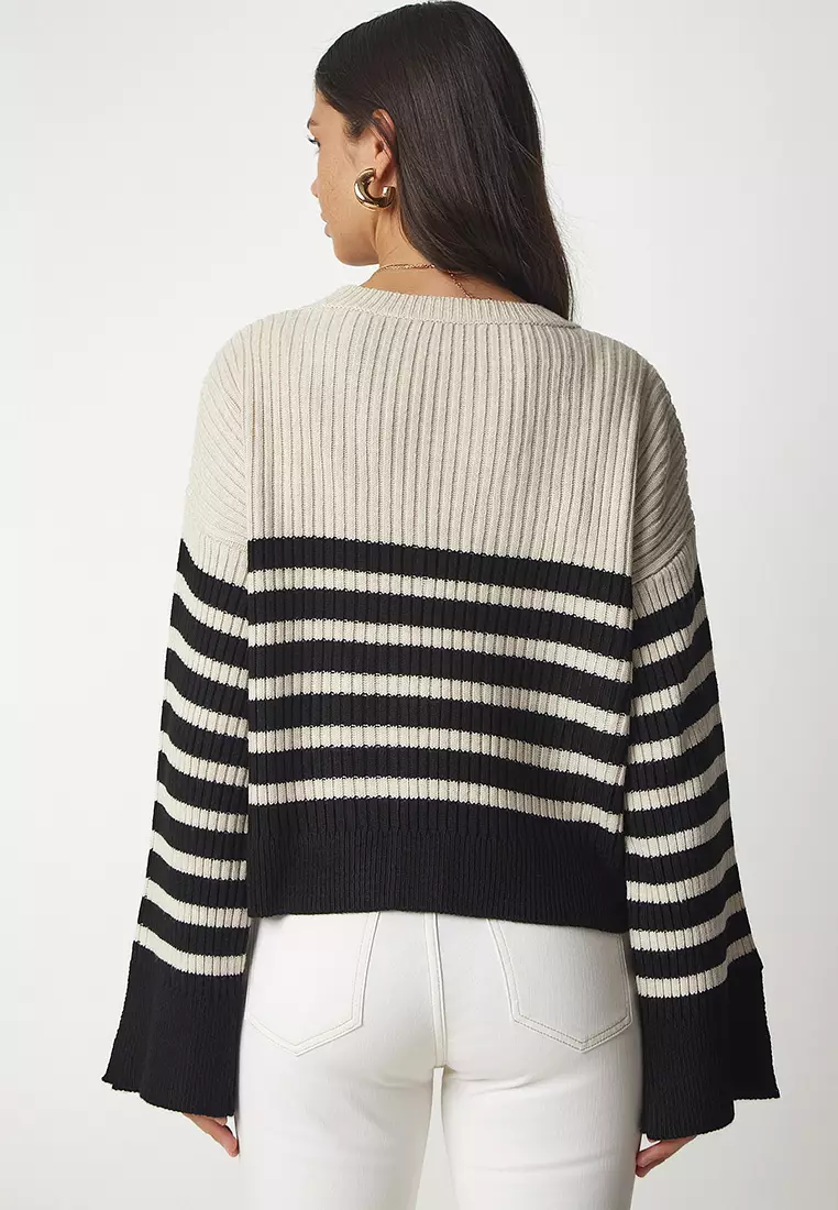 Jual Happiness Istanbul Striped Knitwear Cardigan Original 2025