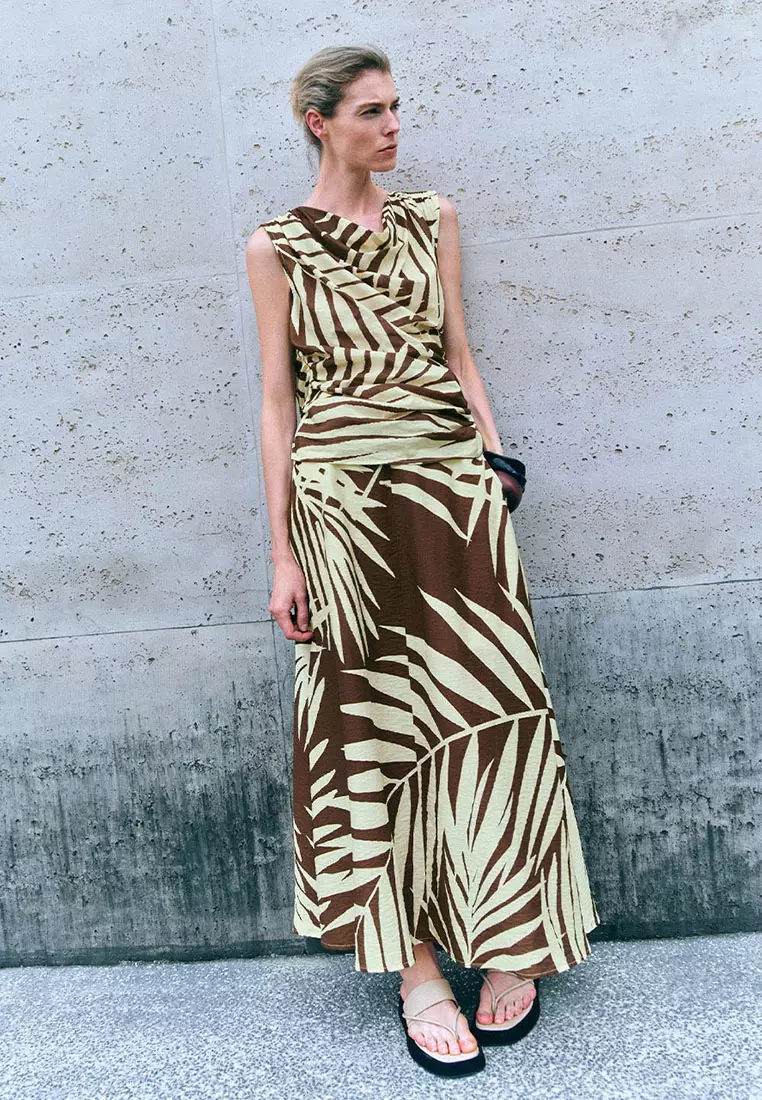 无袖袖荡领罩衫衬衫