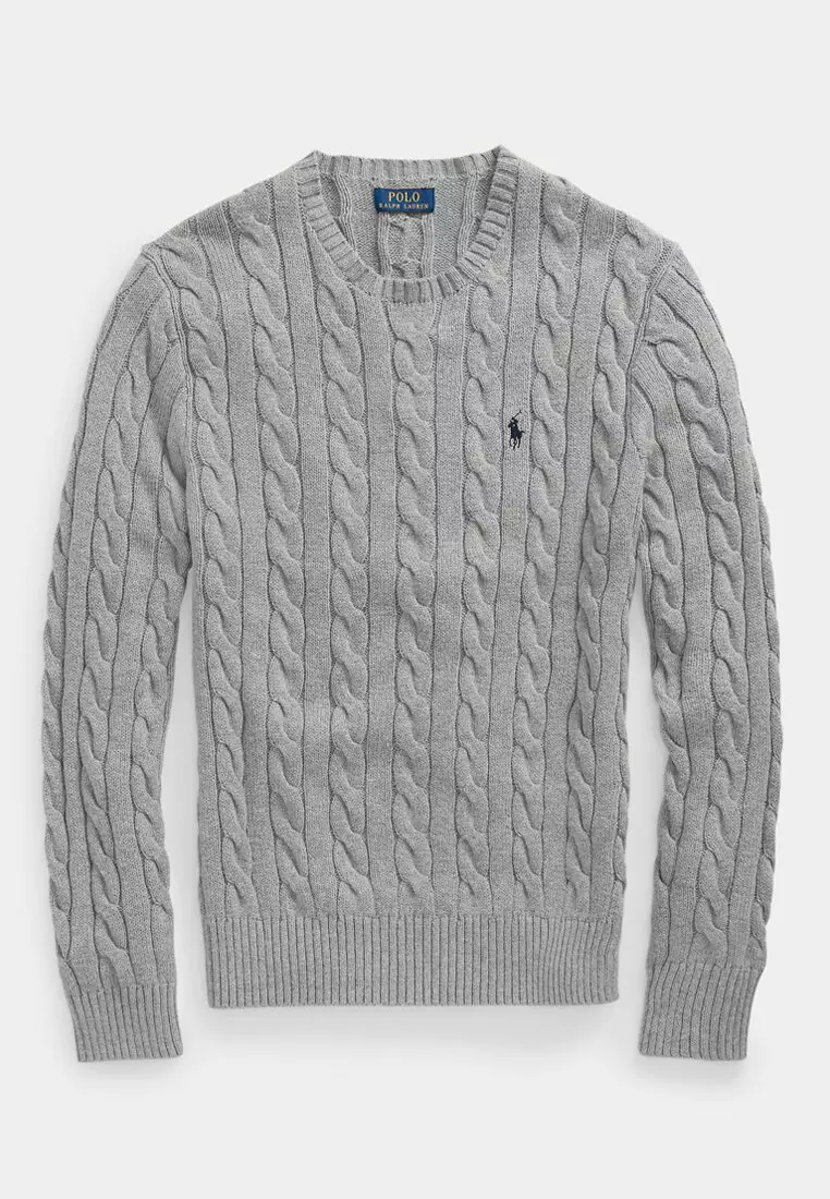 Cable-Knit Cotton Sweater