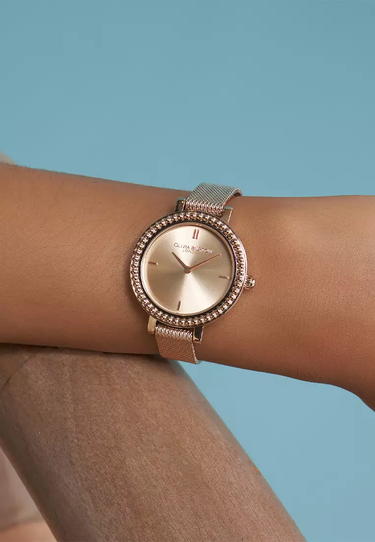 Womens Watches Olivia Burton Rose Gold Mesh Jual Olivia Burton