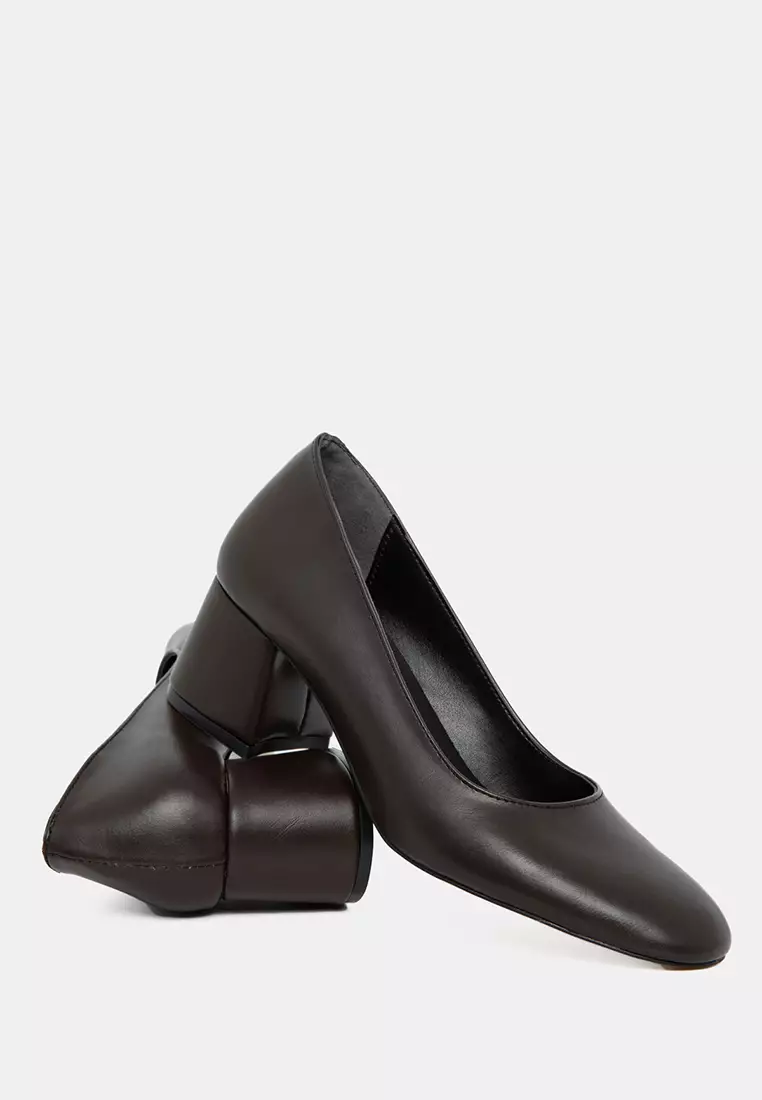 Brown Women's Classic Heeled Shoes 20808