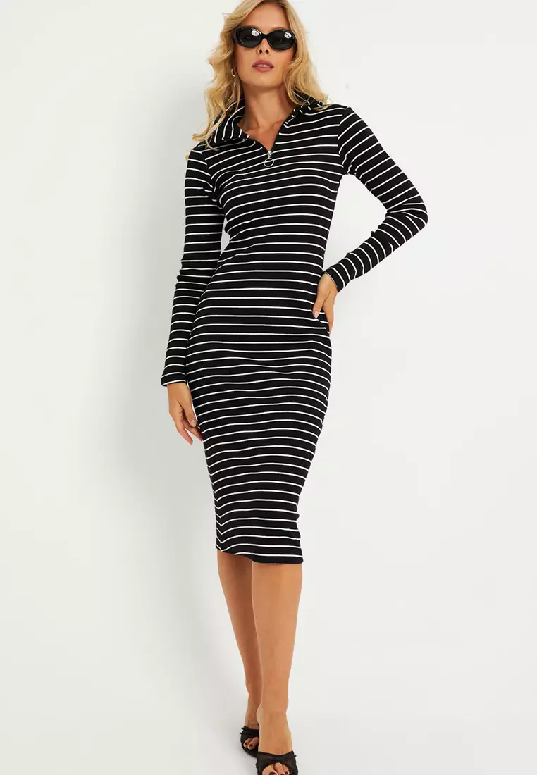 Striped Midi Dress