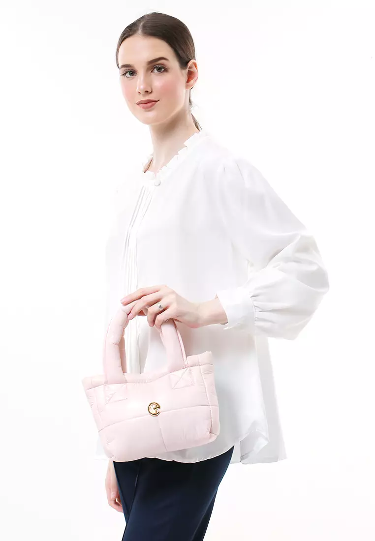 Angelina Pillow Puffy Bag Smooth Texture And High Quality - DustyPink