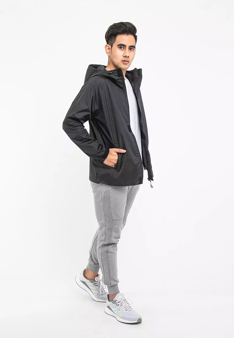 Forest Premium Windbreaker Men Jacket Reflective Jogging Running Waterproof Jacket - 30392-01Black