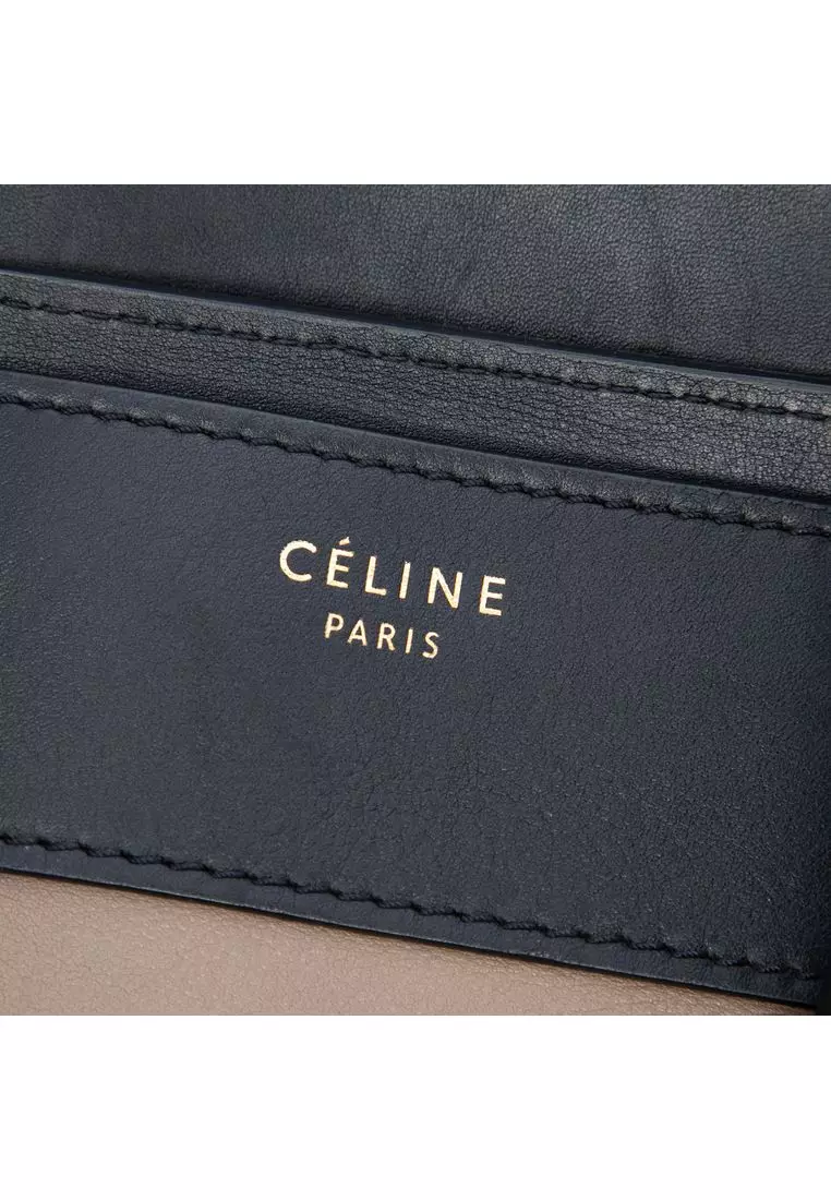 Pre-Loved Celine Mini Tricolor Calfskin And Suede Luggage Tote