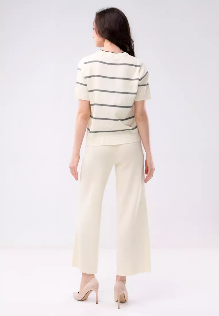 Ladies Knitted 2 In 1 Blouse & Pants