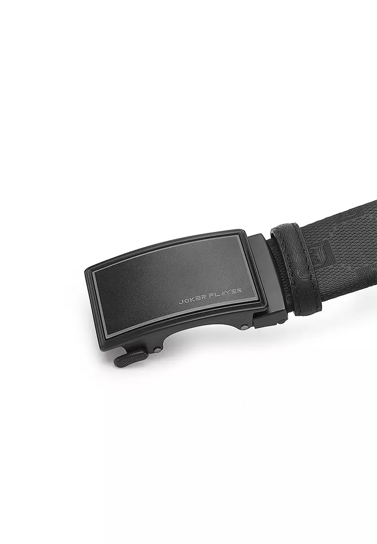 Gift Set - Leather RFID Wallet + 35mm Automatic Buckle Belt (禮盒 - 皮具錢包 + 腰帶) - 黑色